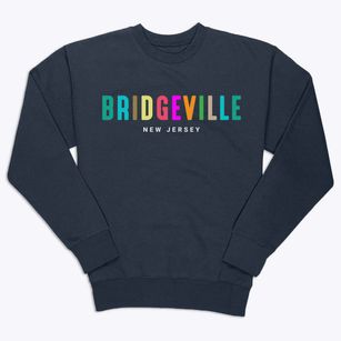 Bridgeville New Jersey Color Pop Premium Crewneck Sweatshirt