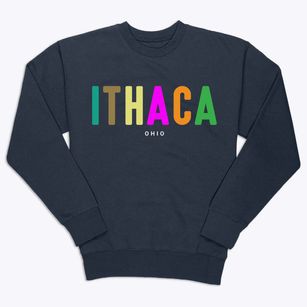 Ithaca Ohio Color Pop Premium Crewneck Sweatshirt