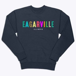 Eagarville Illinois Color Pop Premium Crewneck Sweatshirt