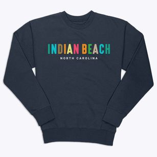 Indian Beach North Carolina Color Pop Premium Crewneck Sweatshirt