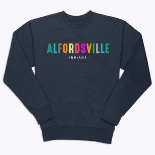 Alfordsville Indiana Color Pop Premium Crewneck Sweatshirt