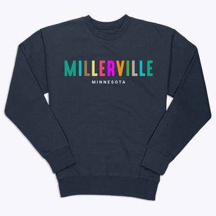 Millerville Minnesota Color Pop Premium Crewneck Sweatshirt