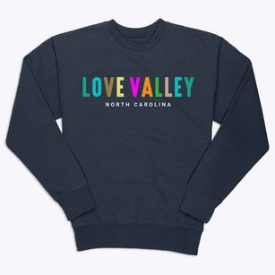 Love Valley North Carolina Color Pop Premium Crewneck Sweatshirt