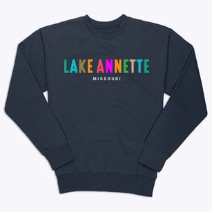 Lake Annette Missouri Color Pop Premium Crewneck Sweatshirt