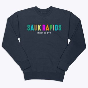 Sauk Rapids Minnesota Color Pop Premium Crewneck Sweatshirt