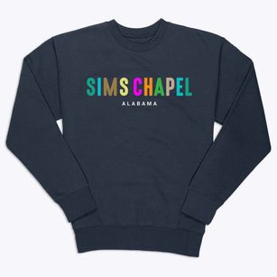 Sims Chapel Alabama Color Pop Premium Crewneck Sweatshirt