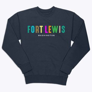 Fort Lewis Washington Color Pop Premium Crewneck Sweatshirt