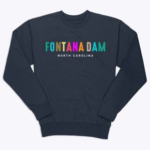 Fontana Dam North Carolina Color Pop Premium Crewneck Sweatshirt