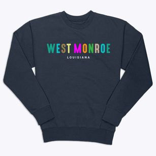 West Monroe Louisiana Color Pop Premium Crewneck Sweatshirt