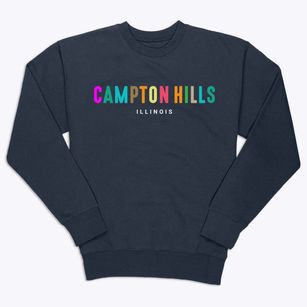 Campton Hills Illinois Color Pop Premium Crewneck Sweatshirt