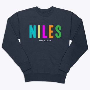 Niles Michigan Color Pop Premium Crewneck Sweatshirt