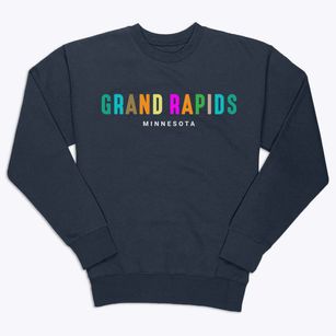 Grand Rapids Minnesota Color Pop Premium Crewneck Sweatshirt