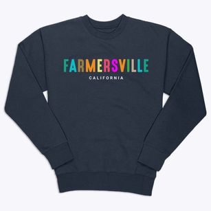 Farmersville California Color Pop Premium Crewneck Sweatshirt