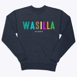 Wasilla Alaska Color Pop Premium Crewneck Sweatshirt