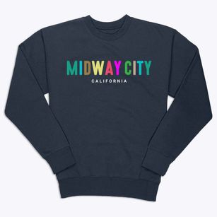 Midway City California Color Pop Premium Crewneck Sweatshirt