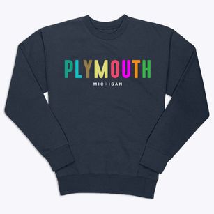Plymouth Michigan Color Pop Premium Crewneck Sweatshirt