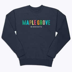 Maple Grove Minnesota Color Pop Premium Crewneck Sweatshirt