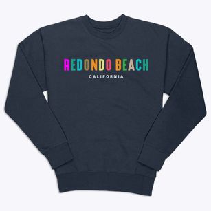Redondo Beach California Color Pop Premium Crewneck Sweatshirt