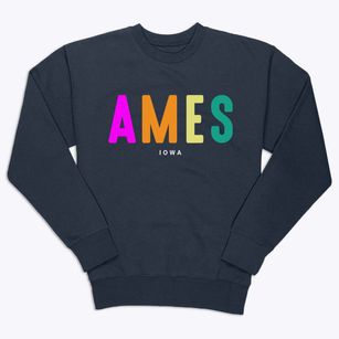 Ames Iowa Color Pop Premium Crewneck Sweatshirt