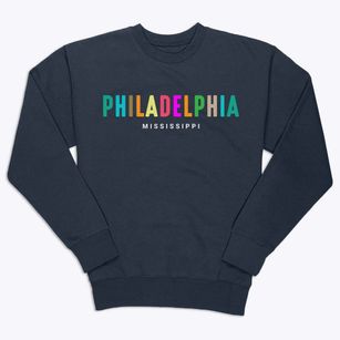 Philadelphia Mississippi Color Pop Premium Crewneck Sweatshirt