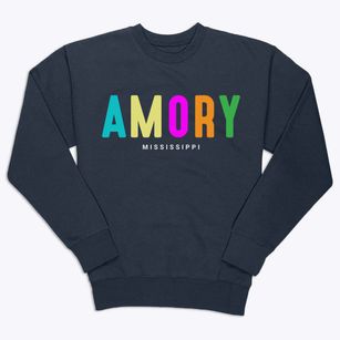 Amory Mississippi Color Pop Premium Crewneck Sweatshirt