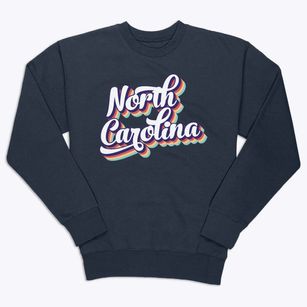  North Carolina Retro Candy Vibes Premium Crewneck Sweatshirt