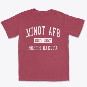 Minot Afb North Dakota Classic Established Premium Heavyweight T-shirt