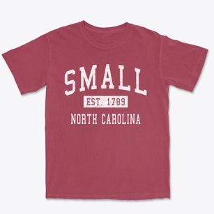 Small North Carolina Classic Established Premium Heavyweight T-shirt