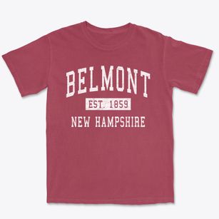 Belmont New Hampshire Classic Established Premium Heavyweight T-shirt