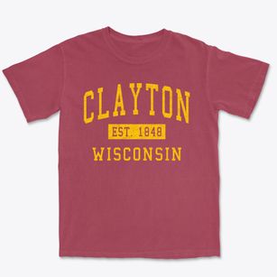 Clayton Wisconsin Classic Established Premium Heavyweight T-shirt
