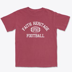 Faith Heritage School Classic Football Premium Heavyweight T-shirt