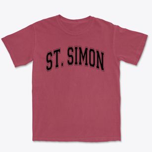 Saint Simon The Apostle School Varsity Arch Premium Heavyweight T-shirt