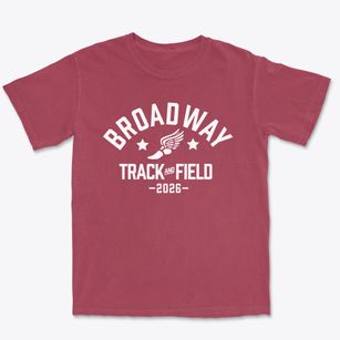 Broadway High School Track and Field Premium Heavyweight T-shirt