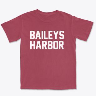 Baileys Harbor Wisconsin Classic Block Premium Heavyweight T-shirt