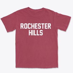 Rochester Hills Michigan Classic Block Premium Heavyweight T-shirt