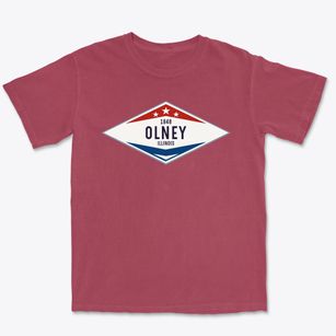 Olney Illinois Diamond Star Premium Heavyweight T-shirt