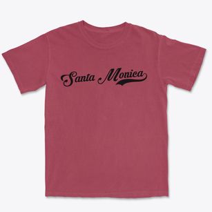 Santa Monica California Vintage Team Premium Heavyweight T-shirt