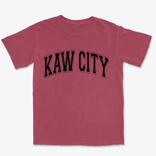 Kaw City Oklahoma Varsity Premium Heavyweight T-shirt
