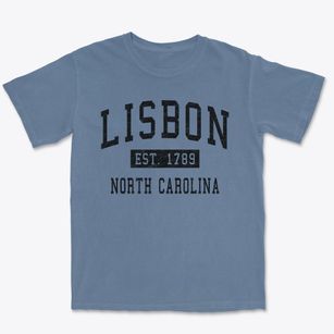 Lisbon North Carolina Classic Established Premium Heavyweight T-shirt