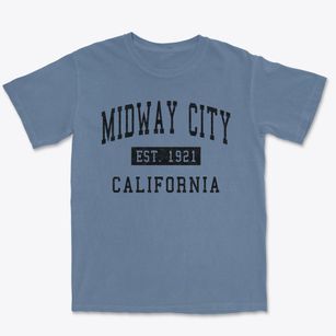 Midway City California Classic Established Premium Heavyweight T-shirt