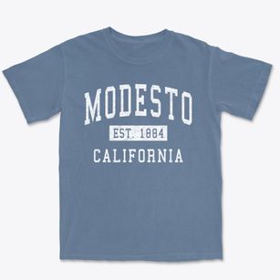 Modesto California Classic Established Premium Heavyweight T-shirt