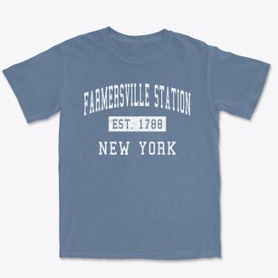Farmersville Station New York Classic Established Premium Heavyweight T-shirt