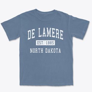 De Lamere North Dakota Classic Established Premium Heavyweight T-shirt