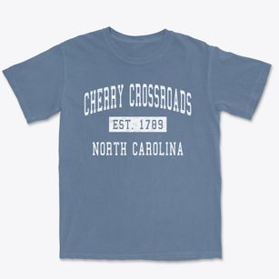 Cherry Crossroads North Carolina Classic Established Premium Heavyweight T-shirt