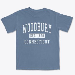 Woodbury Connecticut Classic Established Premium Heavyweight T-shirt