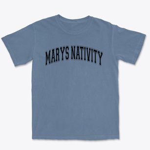 Marys Nativity School Varsity Arch Premium Heavyweight T-shirt