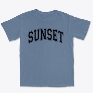 Sunset Middle School Varsity Arch Premium Heavyweight T-shirt