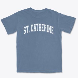 Saint Catherine Of Alexandria School Varsity Arch Premium Heavyweight T-shirt