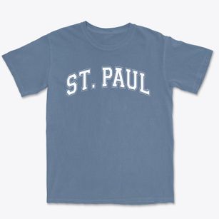 Saint Paul Lutheran School Varsity Arch Premium Heavyweight T-shirt
