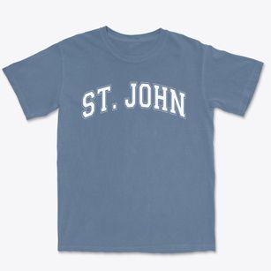 Saint John Lutheran School Varsity Arch Premium Heavyweight T-shirt
